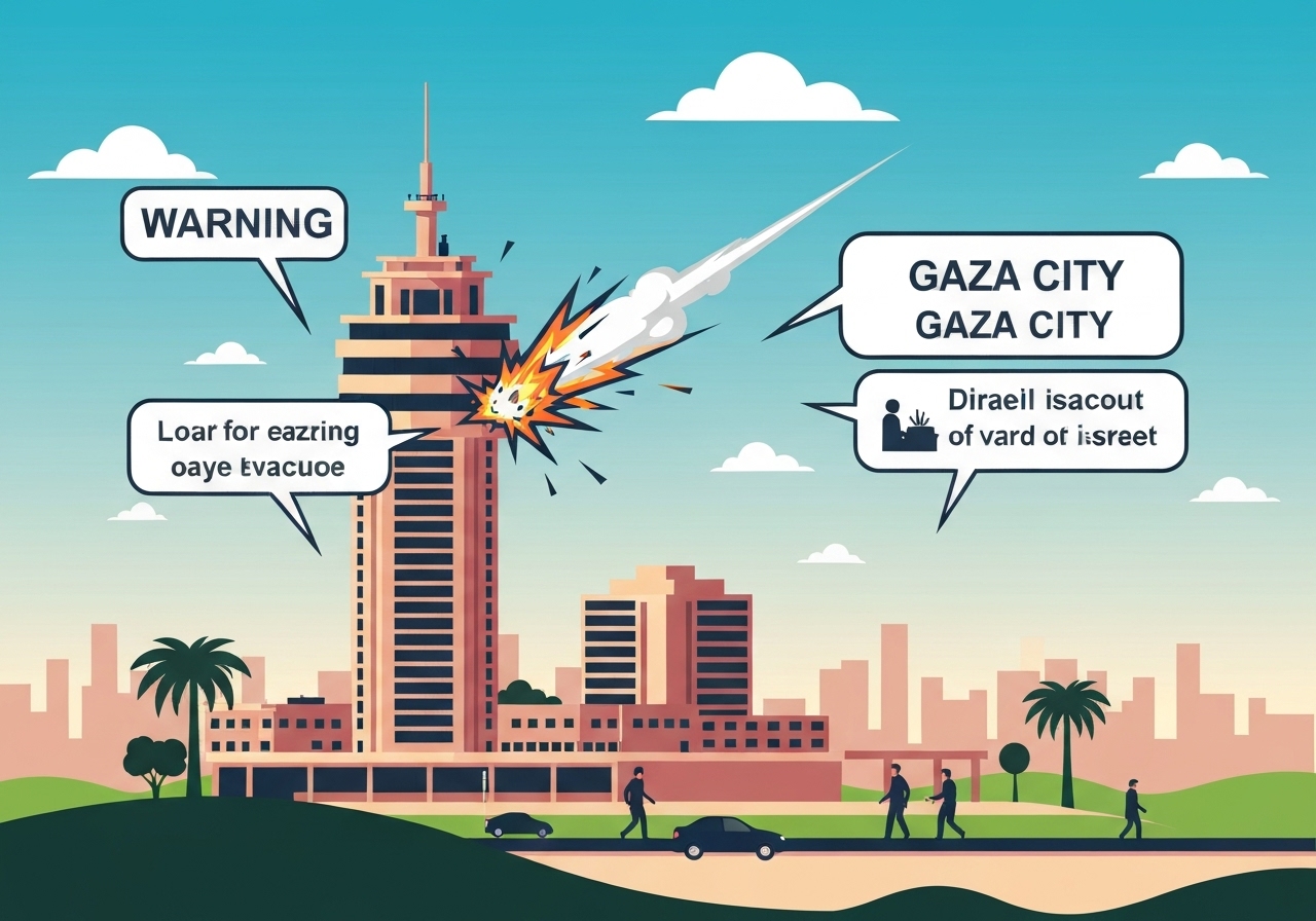 gaza-city-evacuation-tower-strike