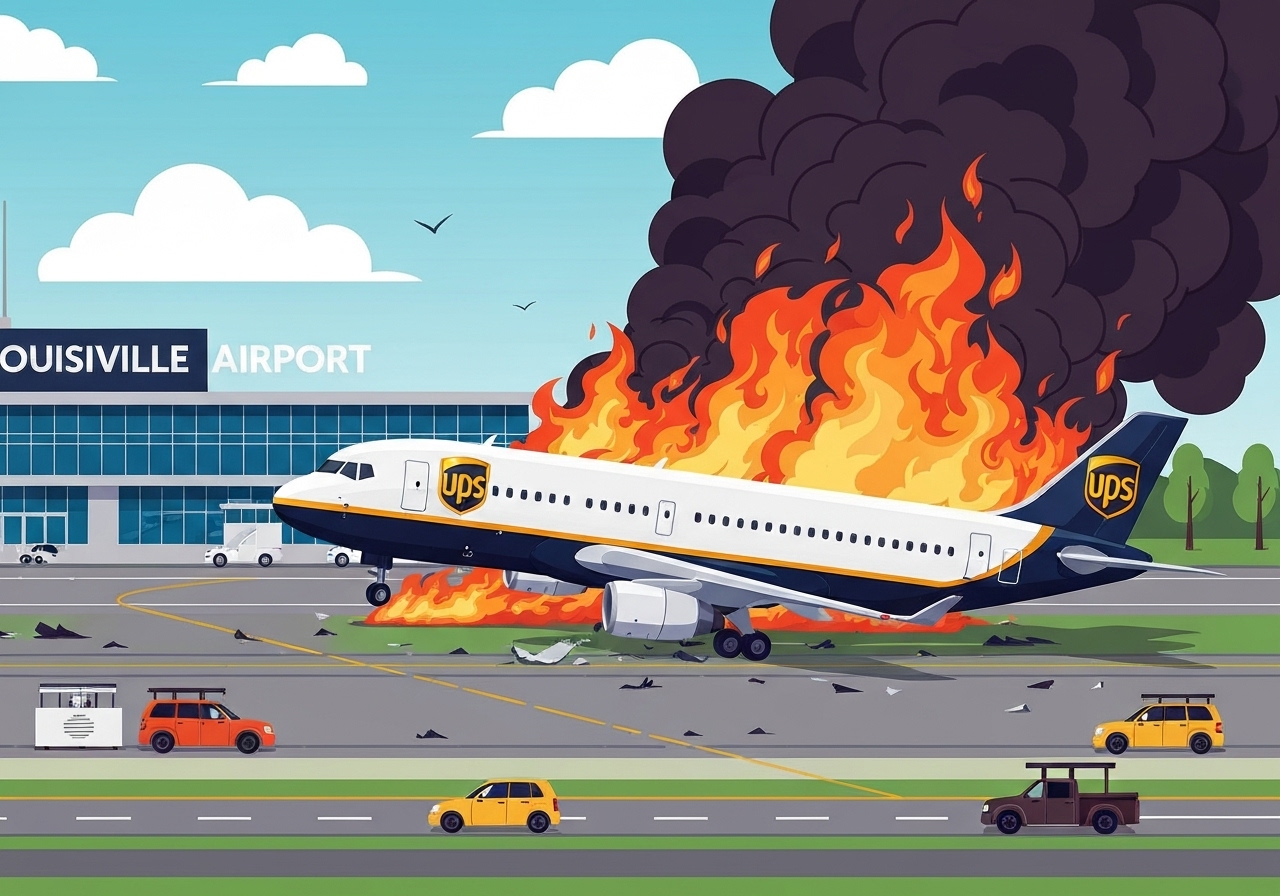 ups-plane-crash-video-louisville