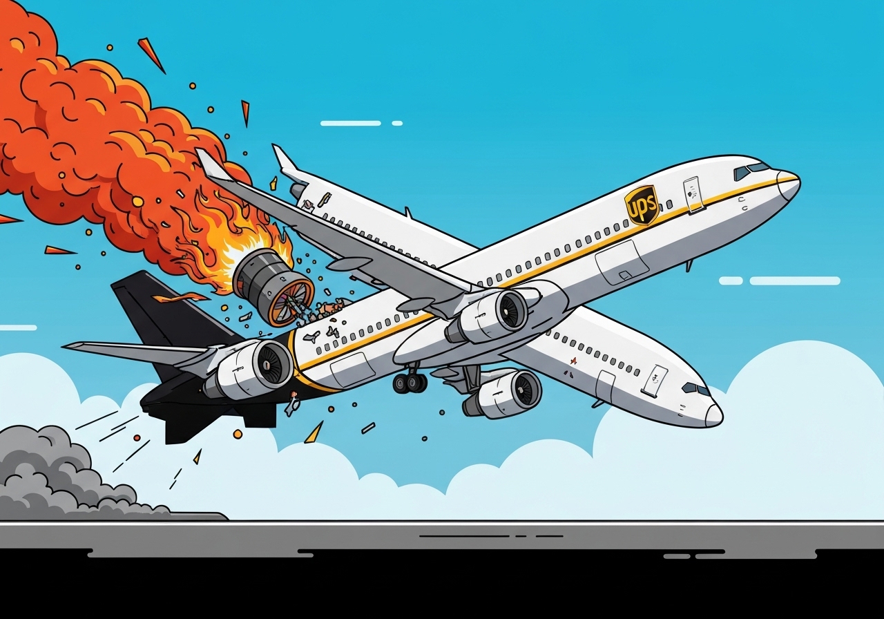 ups-plane-engine-detaches-fire