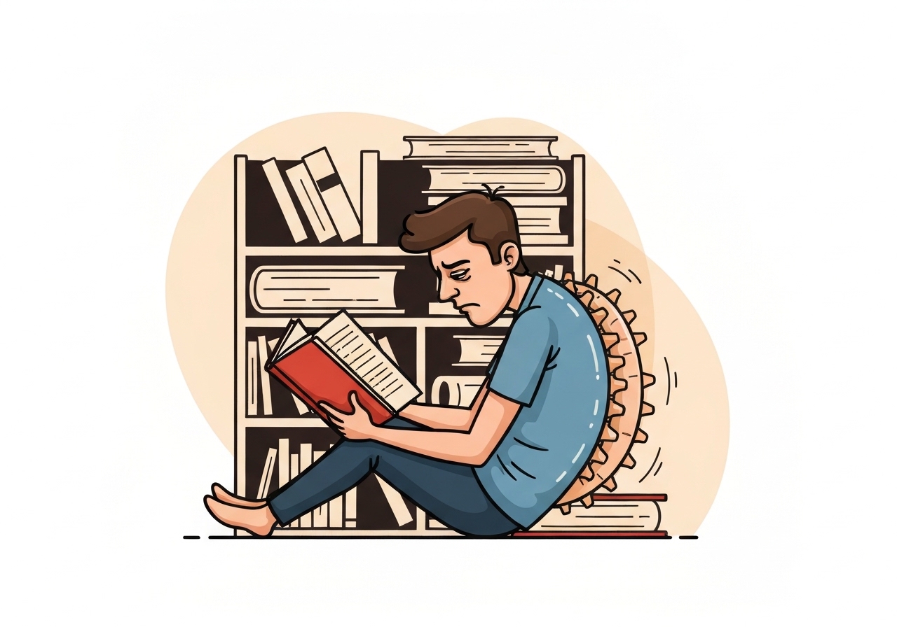 books-reading-posture-pain