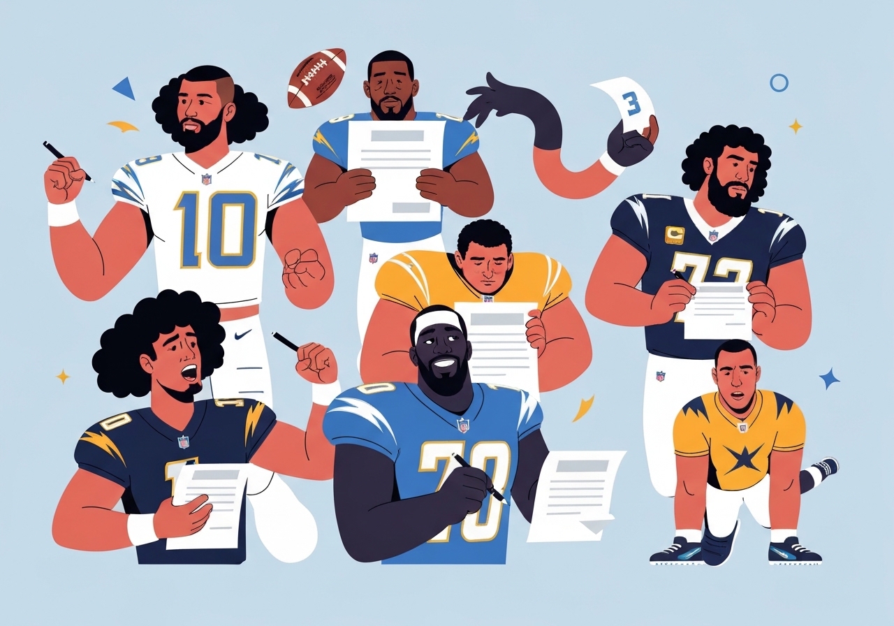chargers-sign-14-players